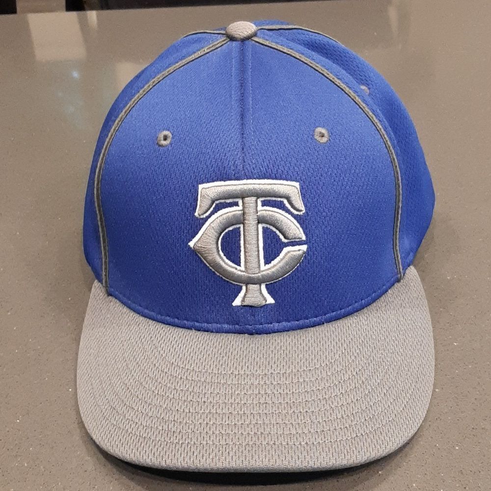 Twins Richardson PTS Dryve Blue and Gray Fitted Baseball Cap NWOT